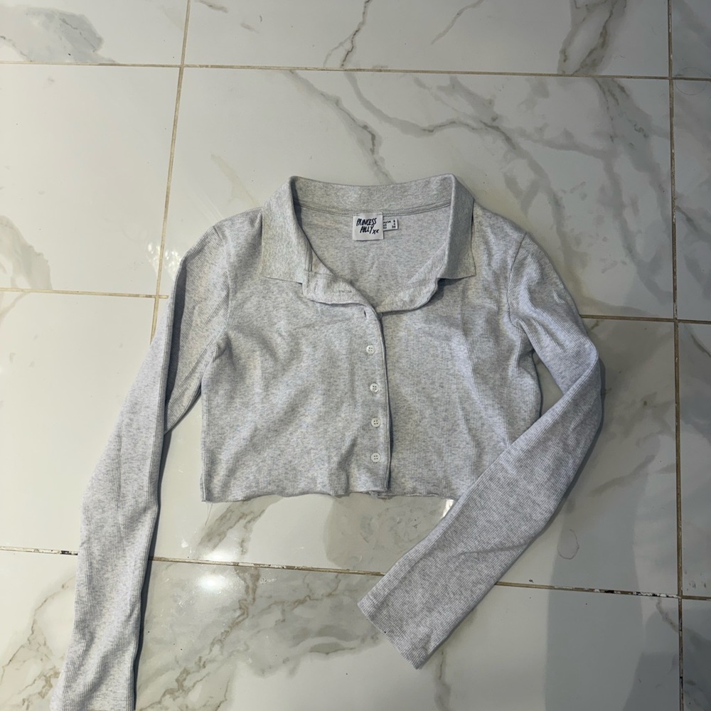 Princess Polly Gray Crop Top